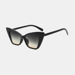 Cat Eye Acetate Lens Sunglasses in Black